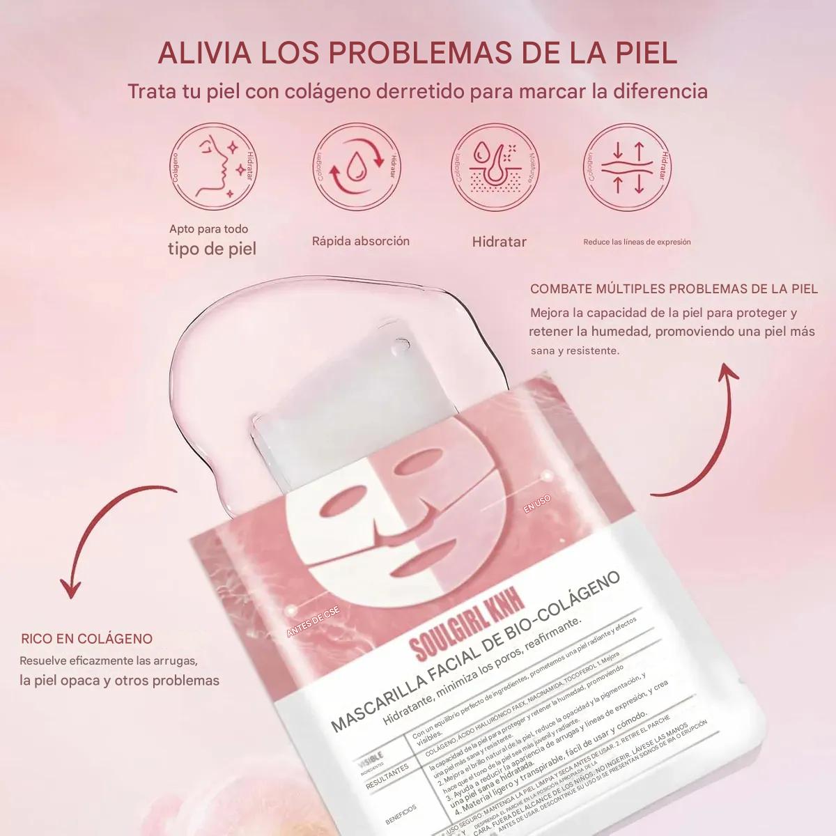 Máscarilla de Colágeno con Efecto Rejuvenecedor - PROMO X4
