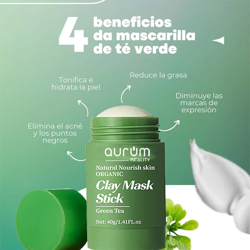 Mascarilla de Té Verde: Limpia Cutis y Puntos Negros (OFERTA 2X1 🎁)