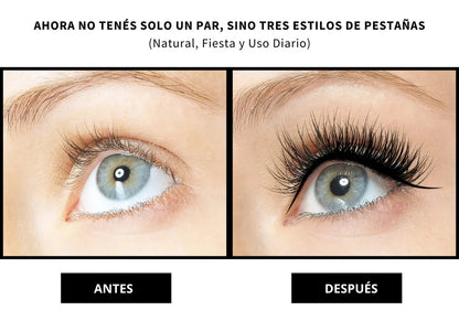 Pestañas Magnéticas reutilizables (Pack 3 pares)