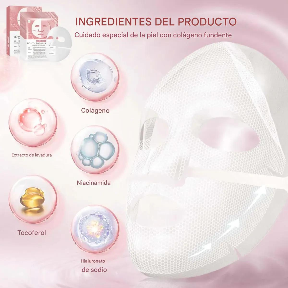 Máscarilla de Colágeno con Efecto Rejuvenecedor - PROMO X4