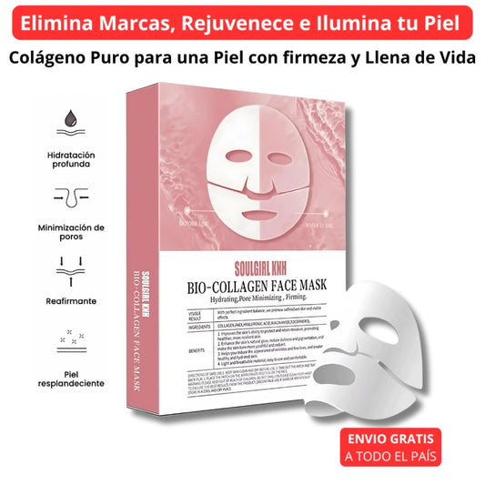 Máscarilla de Colágeno con Efecto Rejuvenecedor - PROMO X4